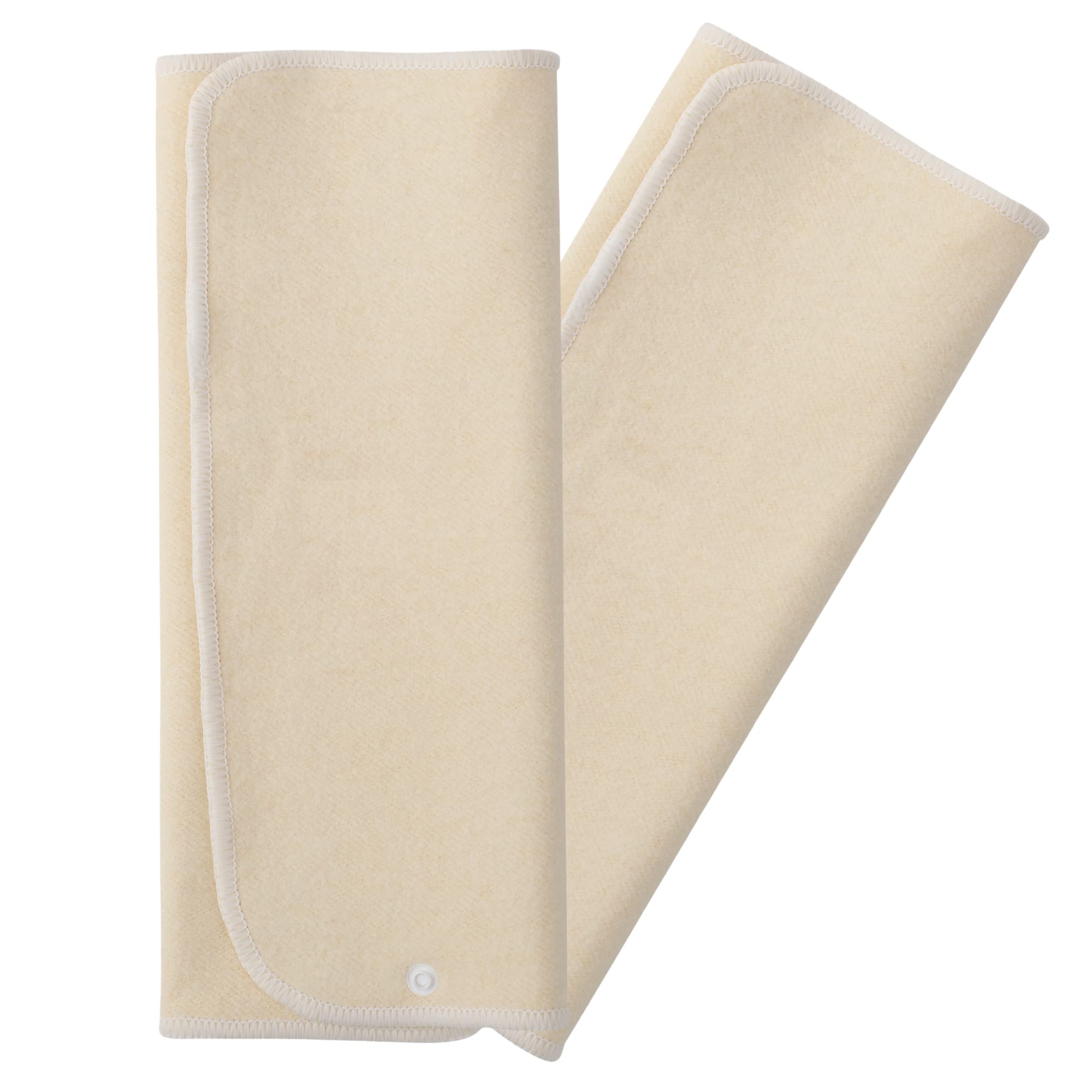 Nora's Nursery hemp prefold snap insert, two-layer absorbent design for diapering.