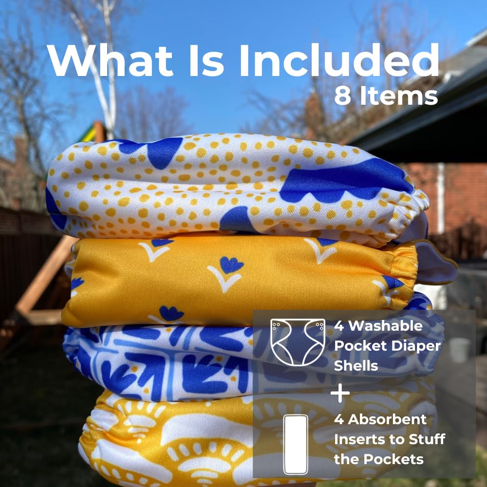 Nora's Nursery inserts feature microfiber inside with viscose for soft absorbency.