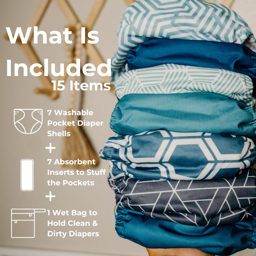 Nora's Nursery inserts in viscose and microfiber for strong absorbency.