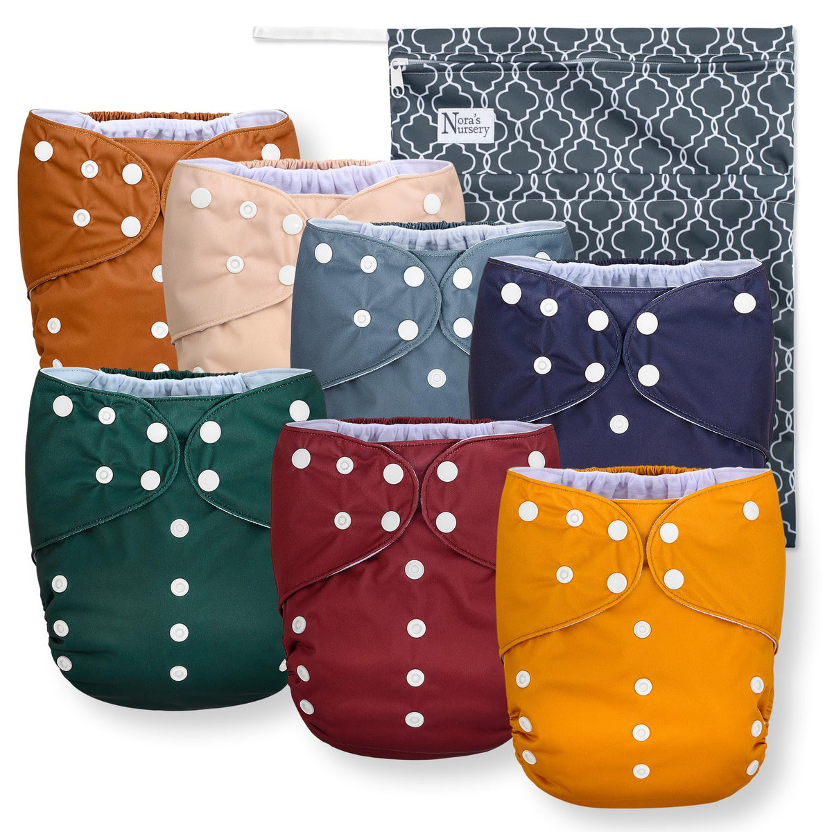 Nora's Nursery large pocket diaper in toddler fit, ideal for easy on-the-go changes.