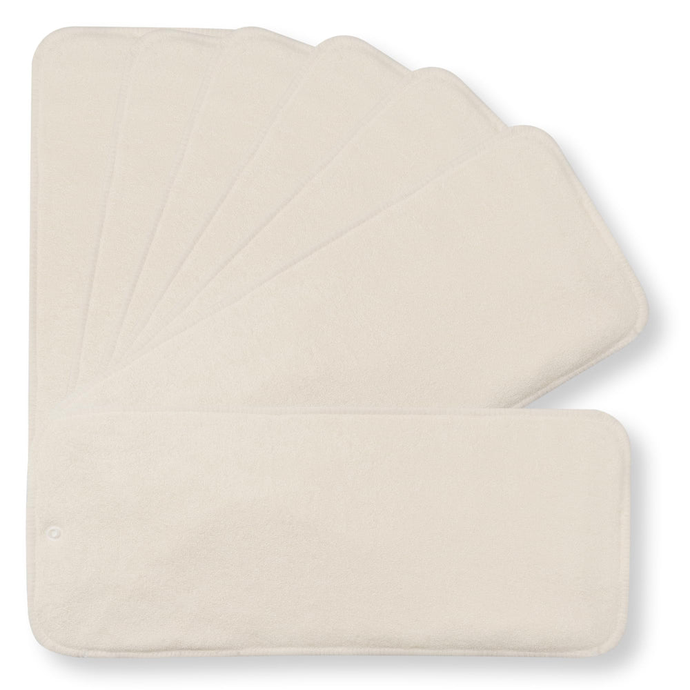 Nora's Nursery large toddler bamboo insert front view shows soft absorbent layers for dry nights.