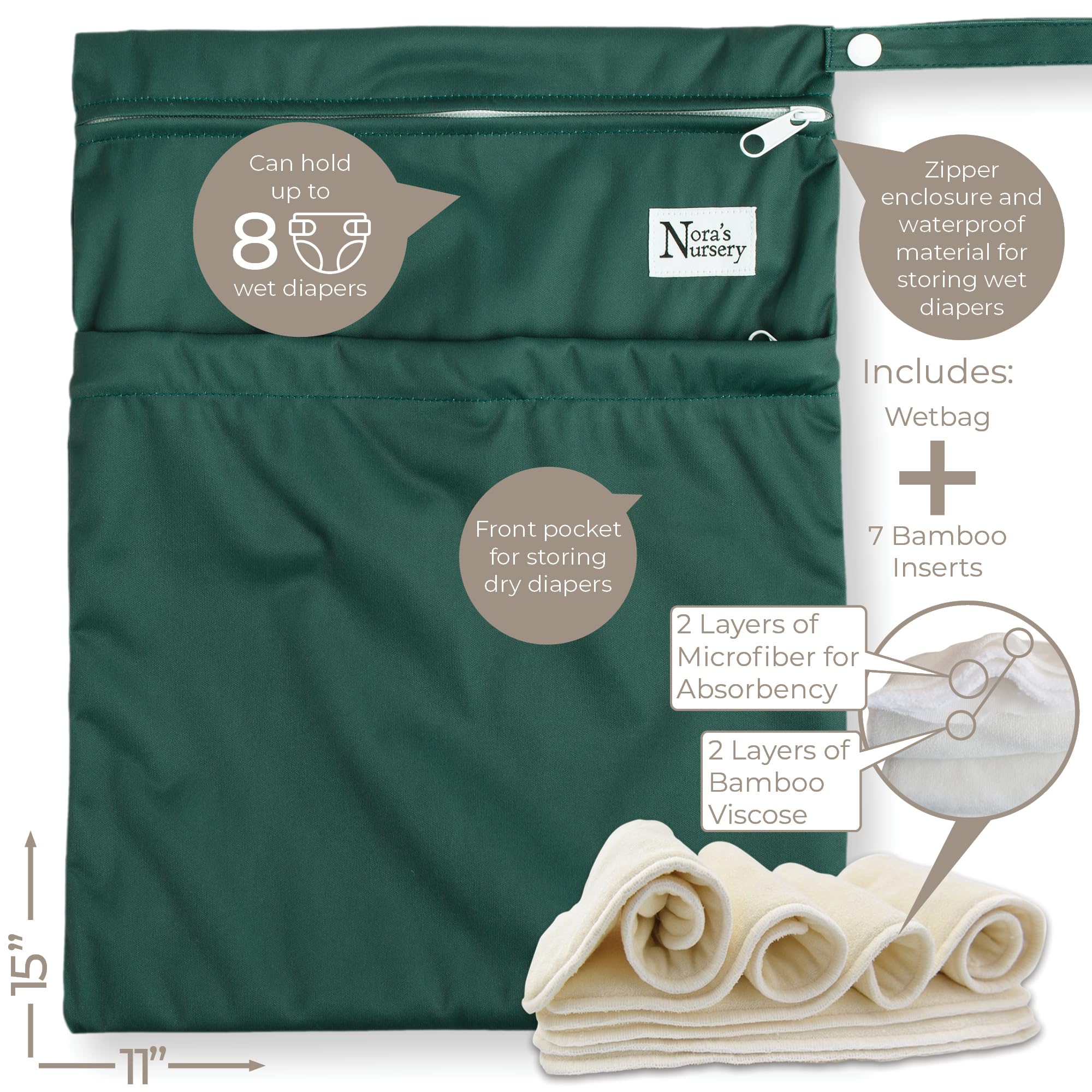 Nora's Nursery diapers are machine washable and quick-drying for busy families.
