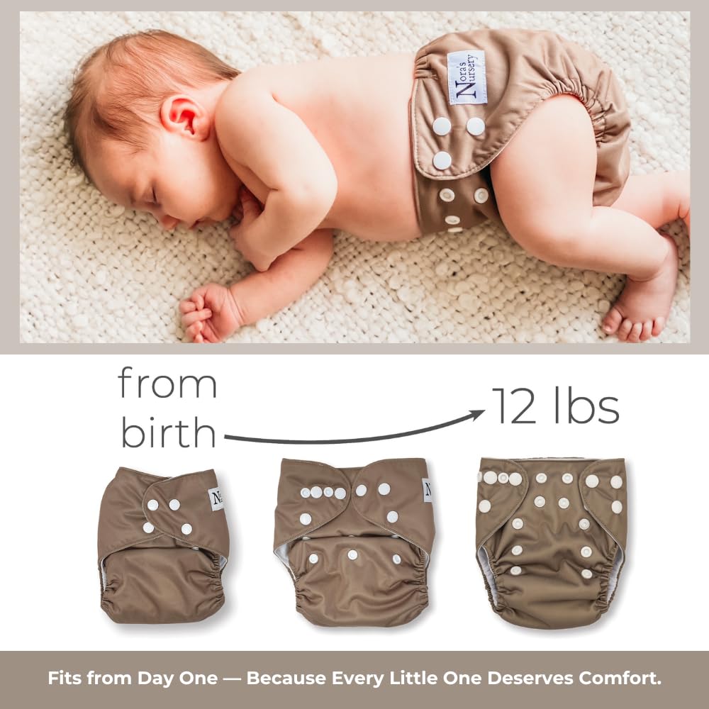Nora's Nursery outer waterproof layer prevents leaks while keeping baby comfy