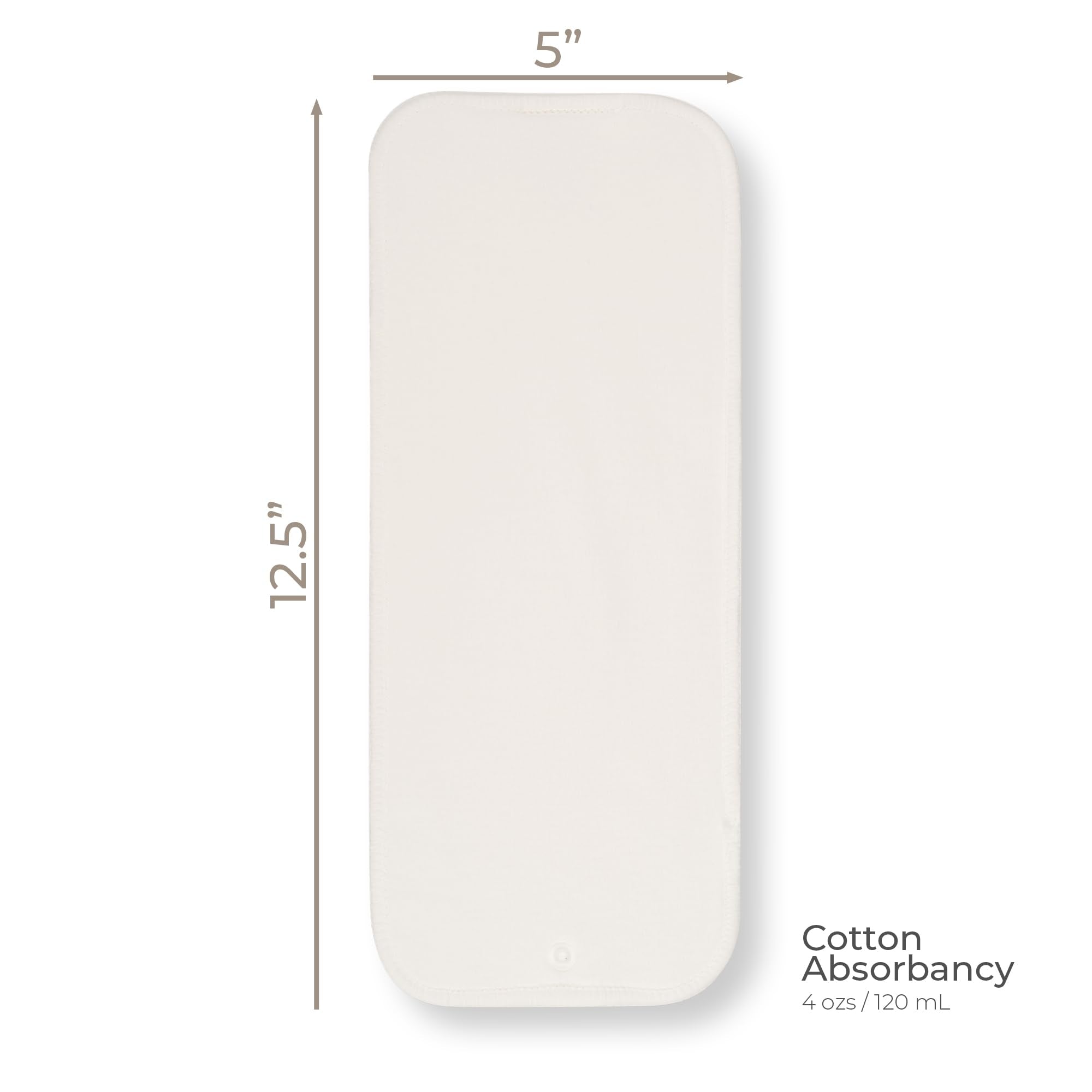 Nighttime absorbency with Nora's Nursery inserts for overnight comfort.