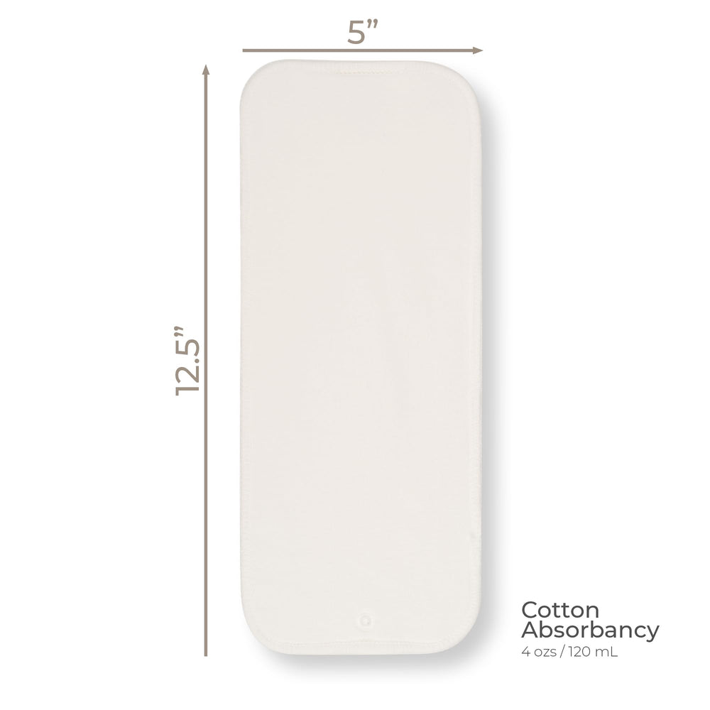 Nighttime absorbency with Nora's Nursery inserts for overnight comfort.