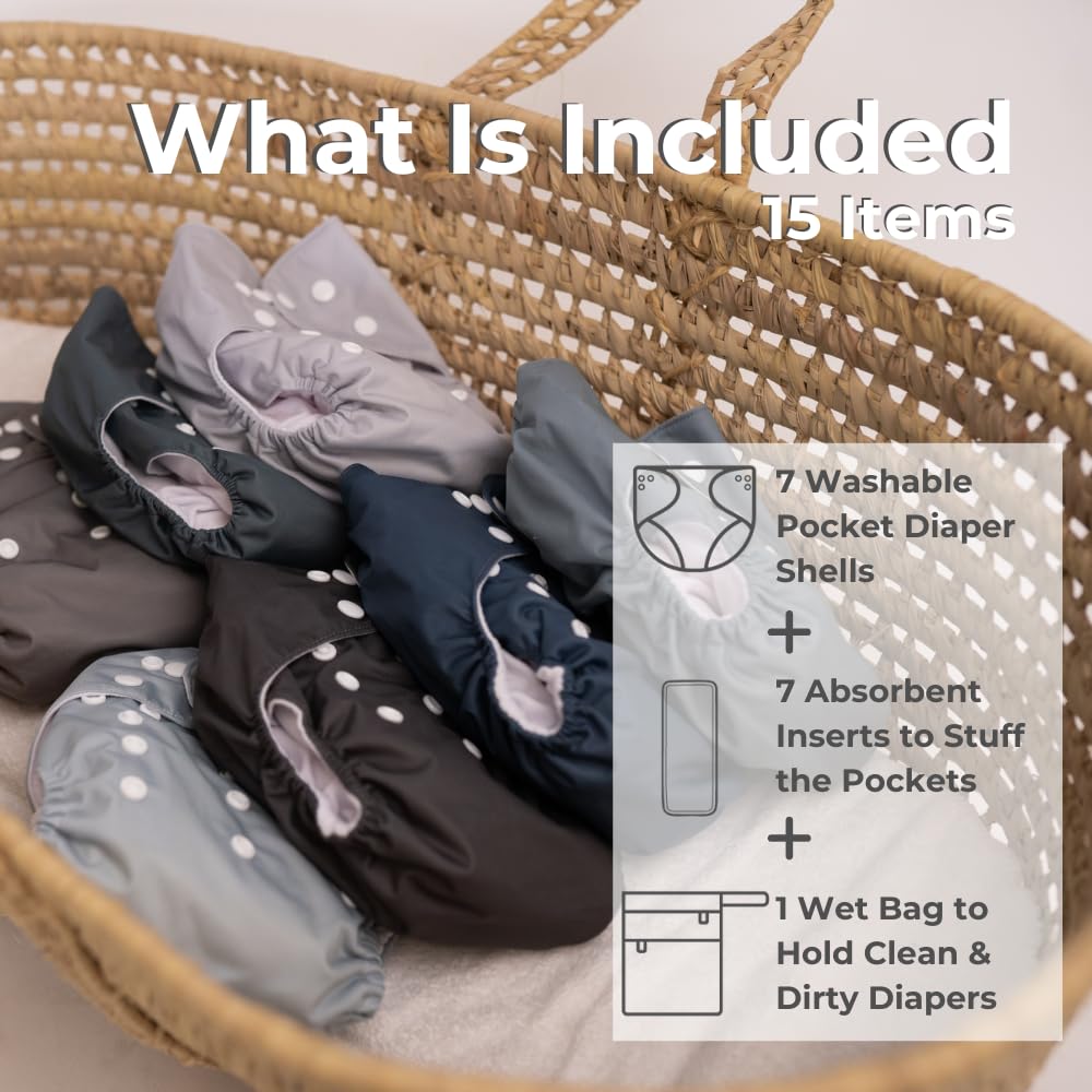 Nora's Nursery pocket inserts provide soft absorbency for reliable daytime protection.