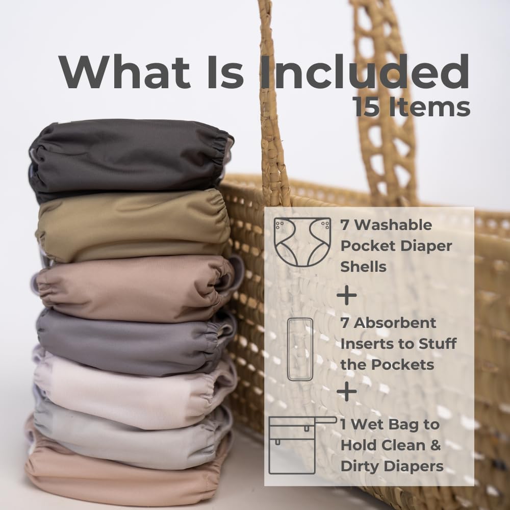 Nora's Nursery pocket diaper with inserts for reliable on-day absorbency.