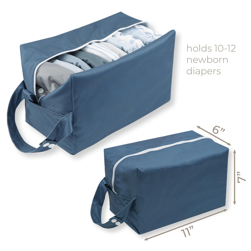 Nora's Nursery snug leg openings reduce leaks and chafing.