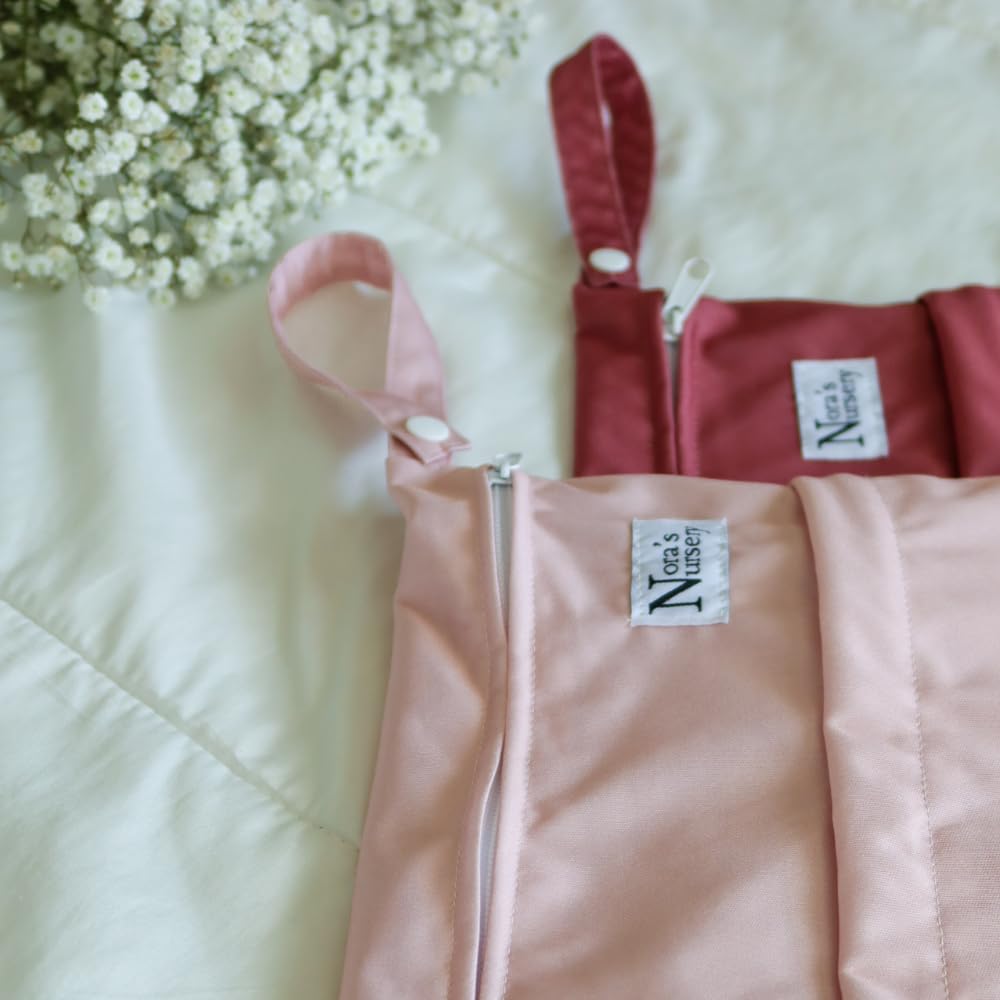 Nora's Nursery double-pocket bag keeps dirty items separate from clean ones.