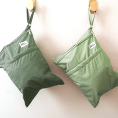 Nora's Nursery wet dry bag measures 11x15 inches for compact diaper bag use