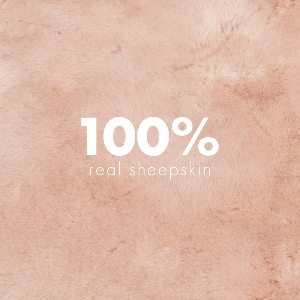 Pink Nordic Sheep lambskin adds cozy decor to any room.