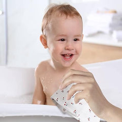 Norinori hypoallergenic cotton muslin washcloths offer soft skin contact for newborns.