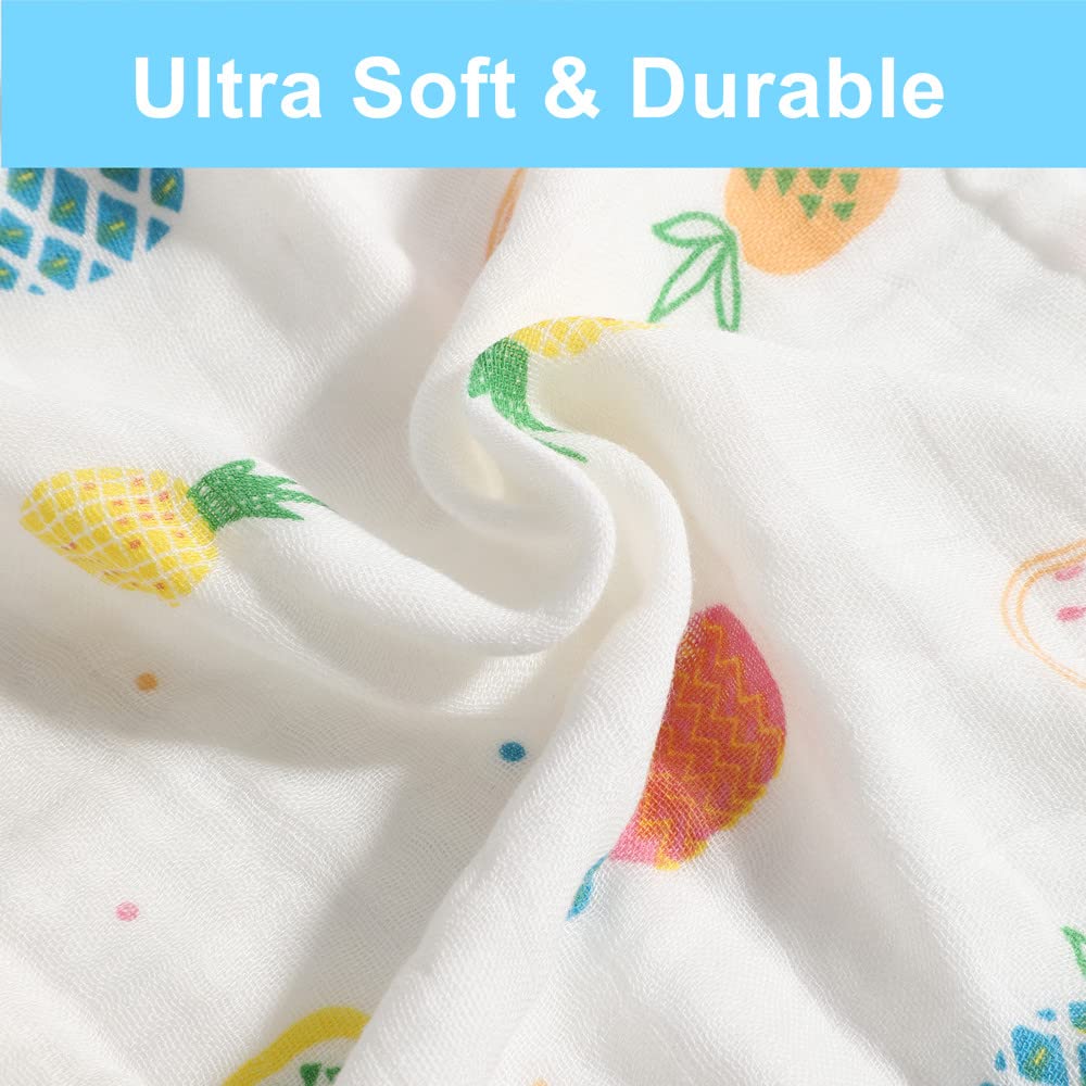 norinori Baby Msulin Washcloths ideal for newborn bath time with gentle, skin-friendly fabric.