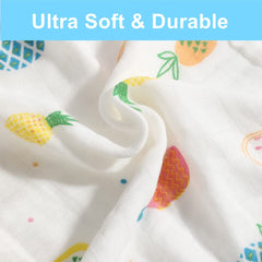norinori Baby Msulin Washcloths ideal for newborn bath time with gentle, skin-friendly fabric.