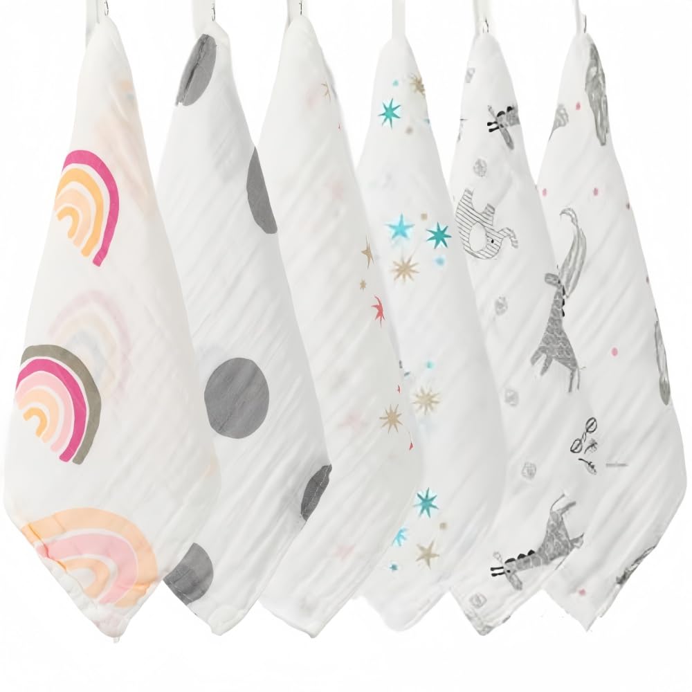 norinori Baby Msulin Washcloths with soft muslin texture for newborn care