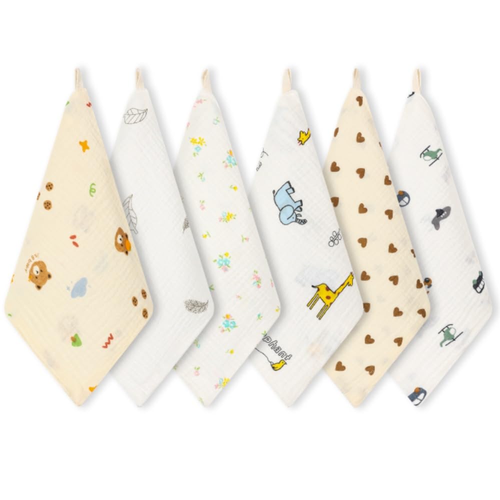 Norinori baby muslin washcloths close-up texture for gentle bath care