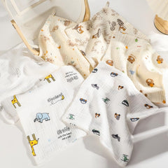 Norinori four-layer absorbent muslin washcloths for quick lather during baths