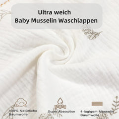 Norinori baby muslin washcloths with cartoon pattern for playful changes