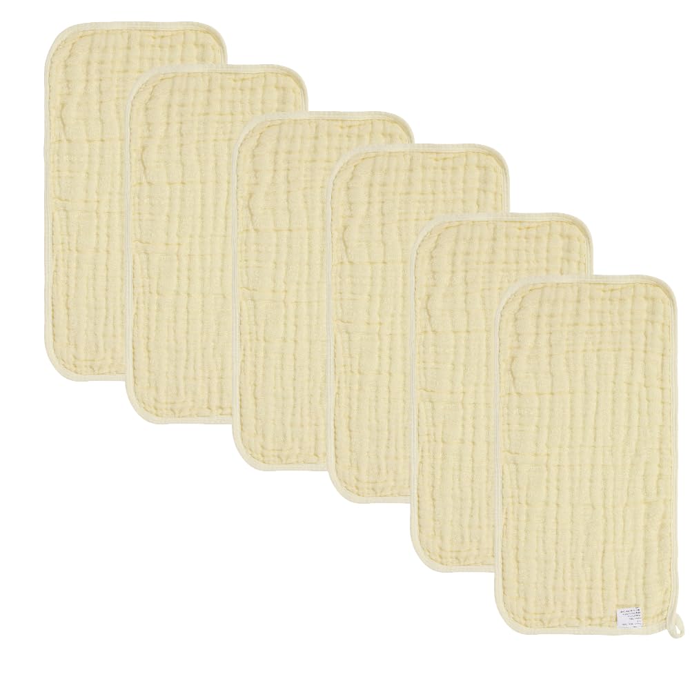 Norinori burp cloths in soft muslin provide gentle, absorbent protection for baby skin.