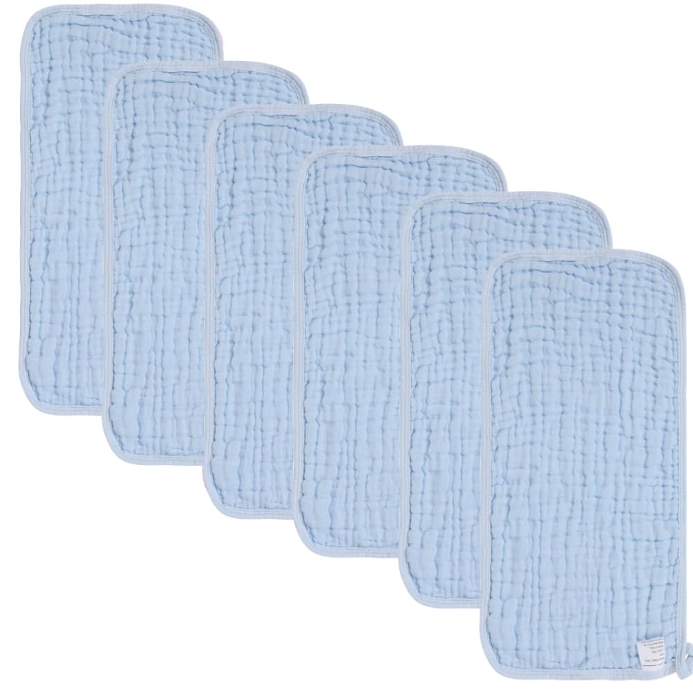 Norinori muslin burp cloths 20x10 inches provide large coverage for shoulder protection.