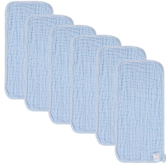 Norinori muslin burp cloths 20x10 inches provide large coverage for shoulder protection.