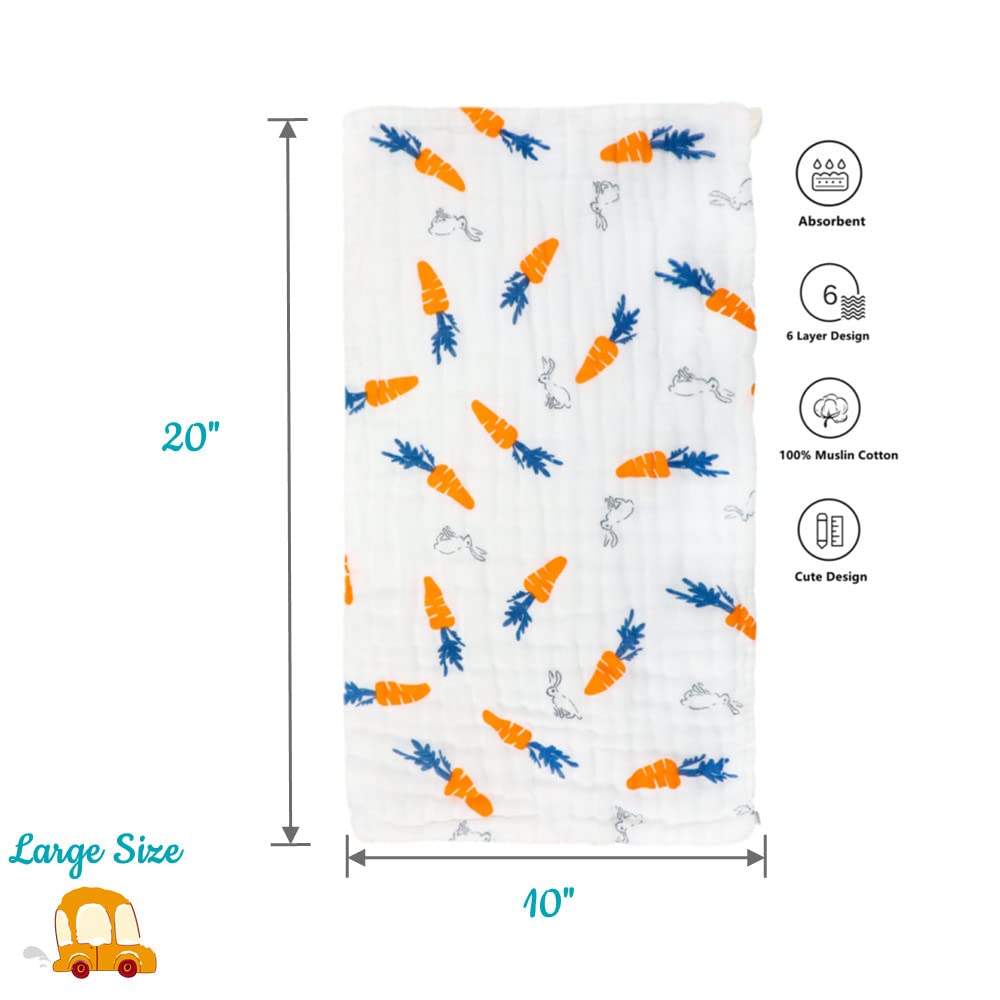 Norinori muslin burp cloths pre washed for better absorption