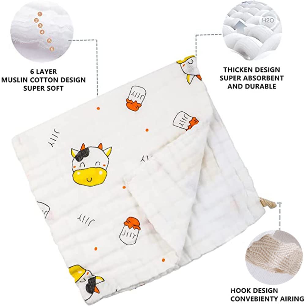 Norinori six pack burp cloths versatile baby essential