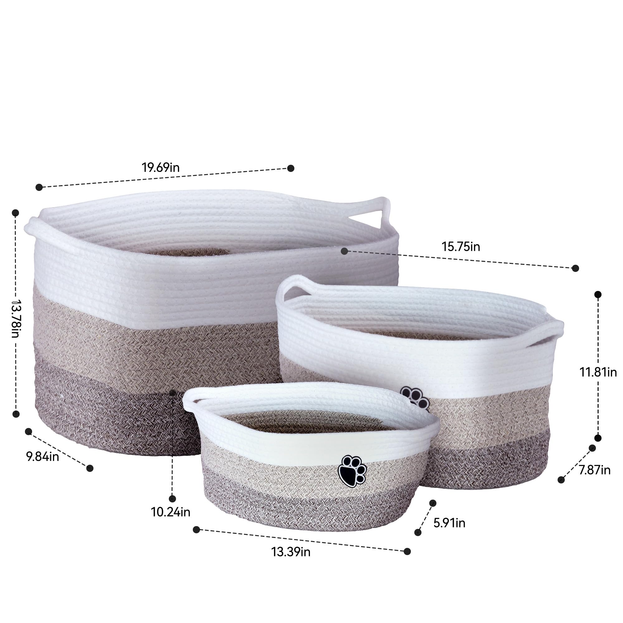 Norirun baskets show natural cotton texture and warm decor in a living room.