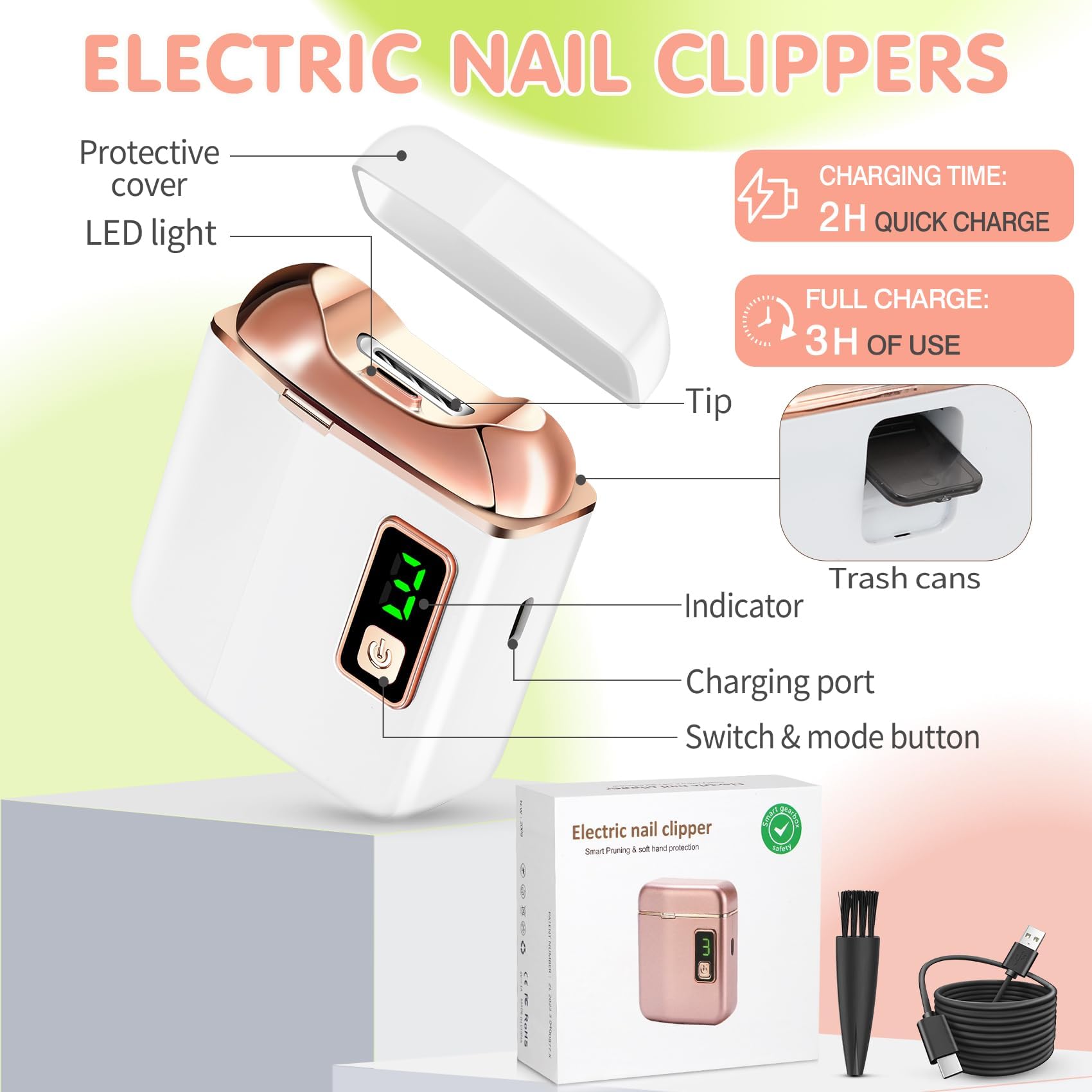 Northlet USB rechargeable design provides long-lasting battery for sessions.