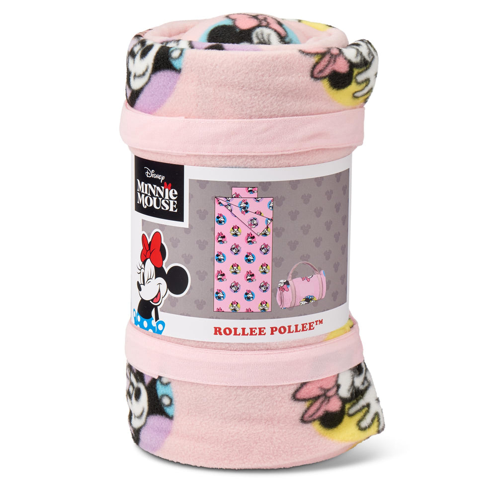 Northwest Rollee Pollee Minnie Mouse pattern adds playful preschool appeal.