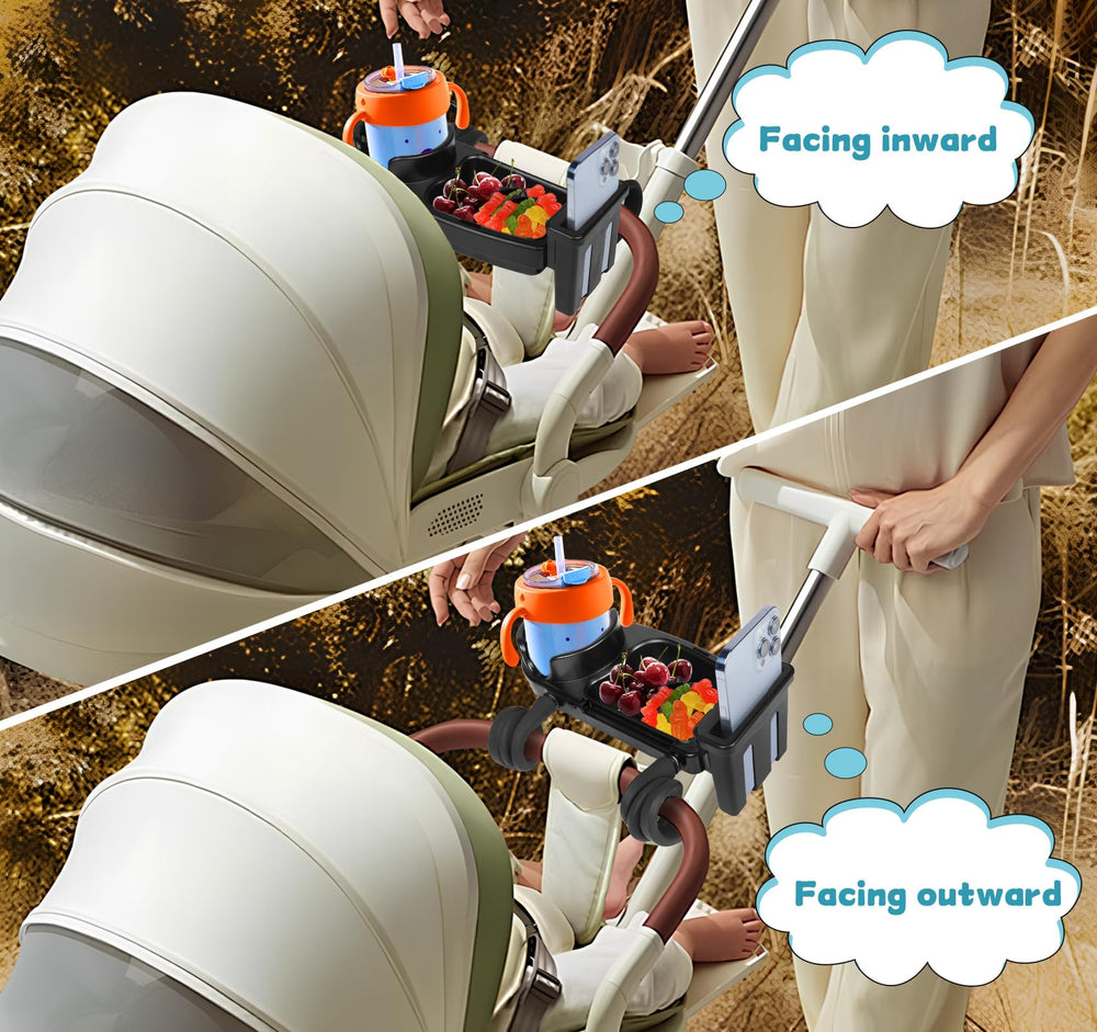 Notezmate flexible arm wrap fits most stroller arms for quick setup.