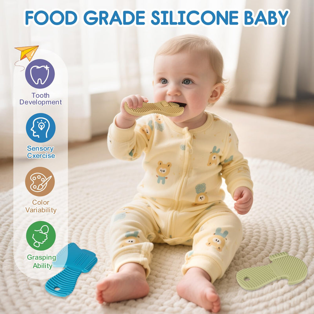 Nothomme teether bright colors stimulate curiosity while soothing gums