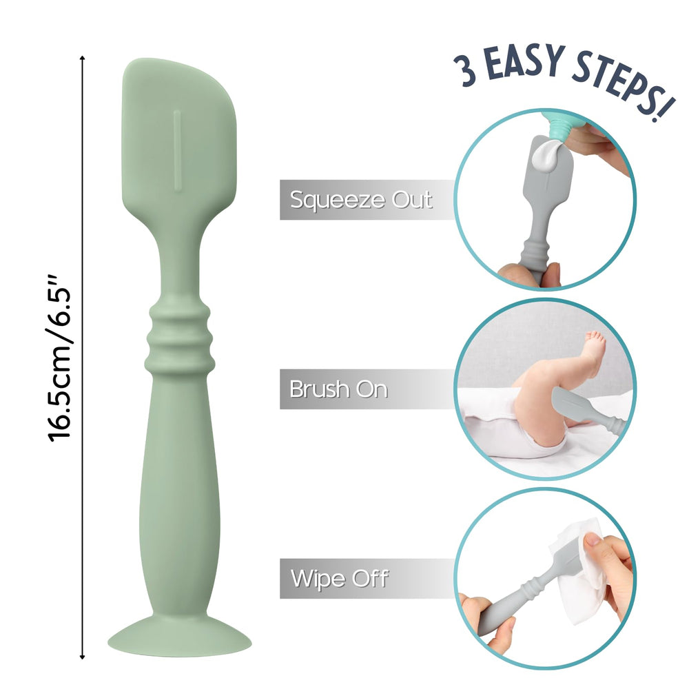 Nothomme Natural silicone diaper cream applicator with standing base in nursery setting