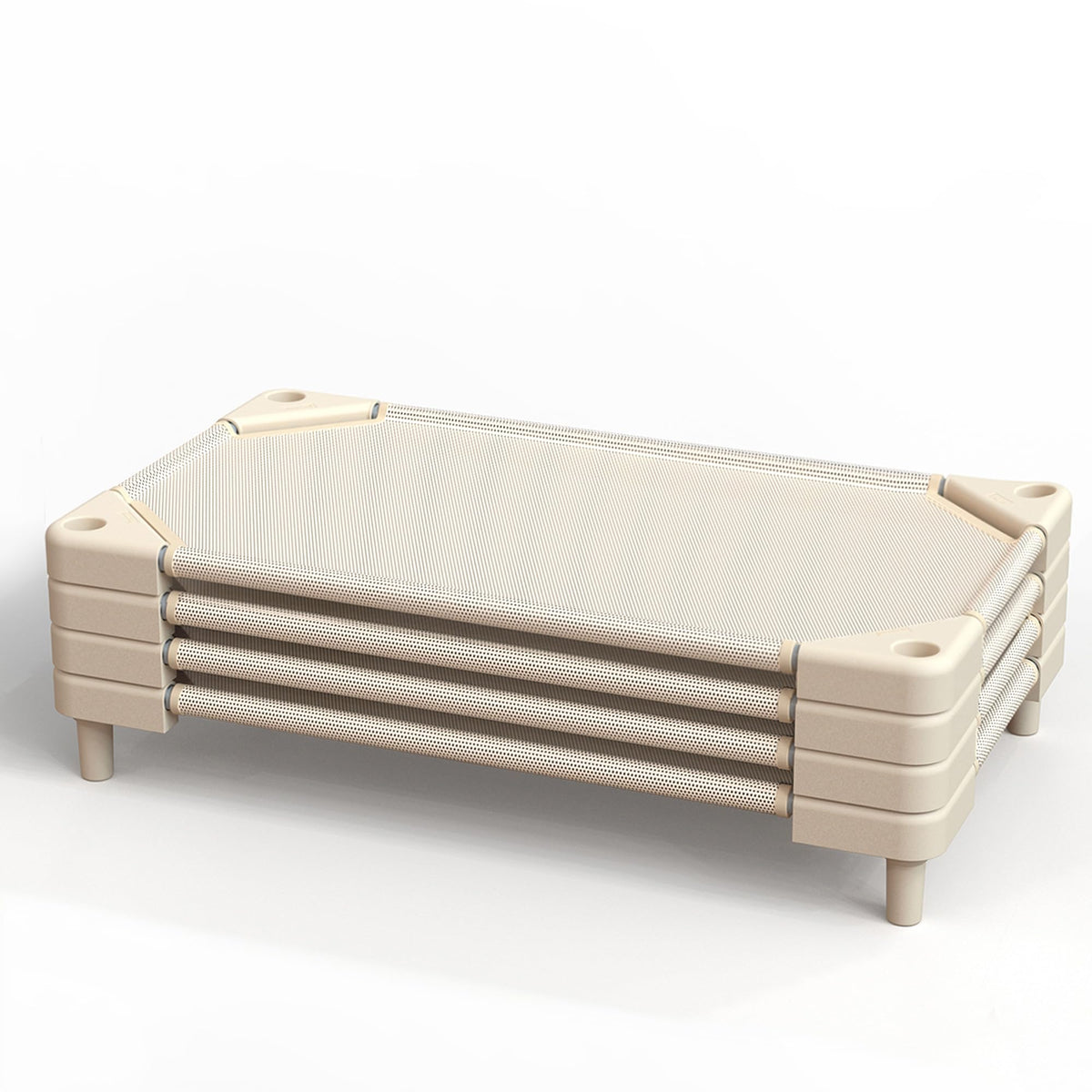 NOUJULOUN Daycare Cots demonstrate a stackable design ideal for busy classrooms.