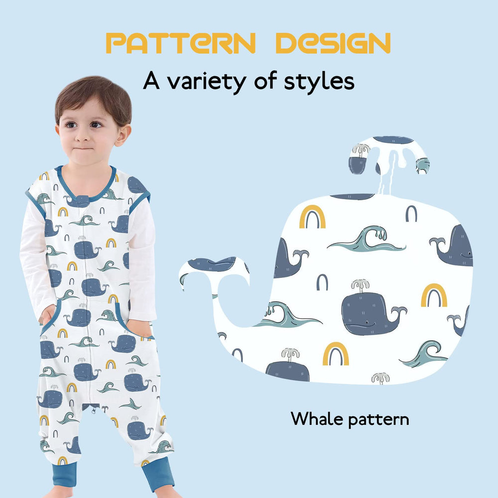 NOUJULOUN Front pockets on sleeping sack for small toys or comfort items