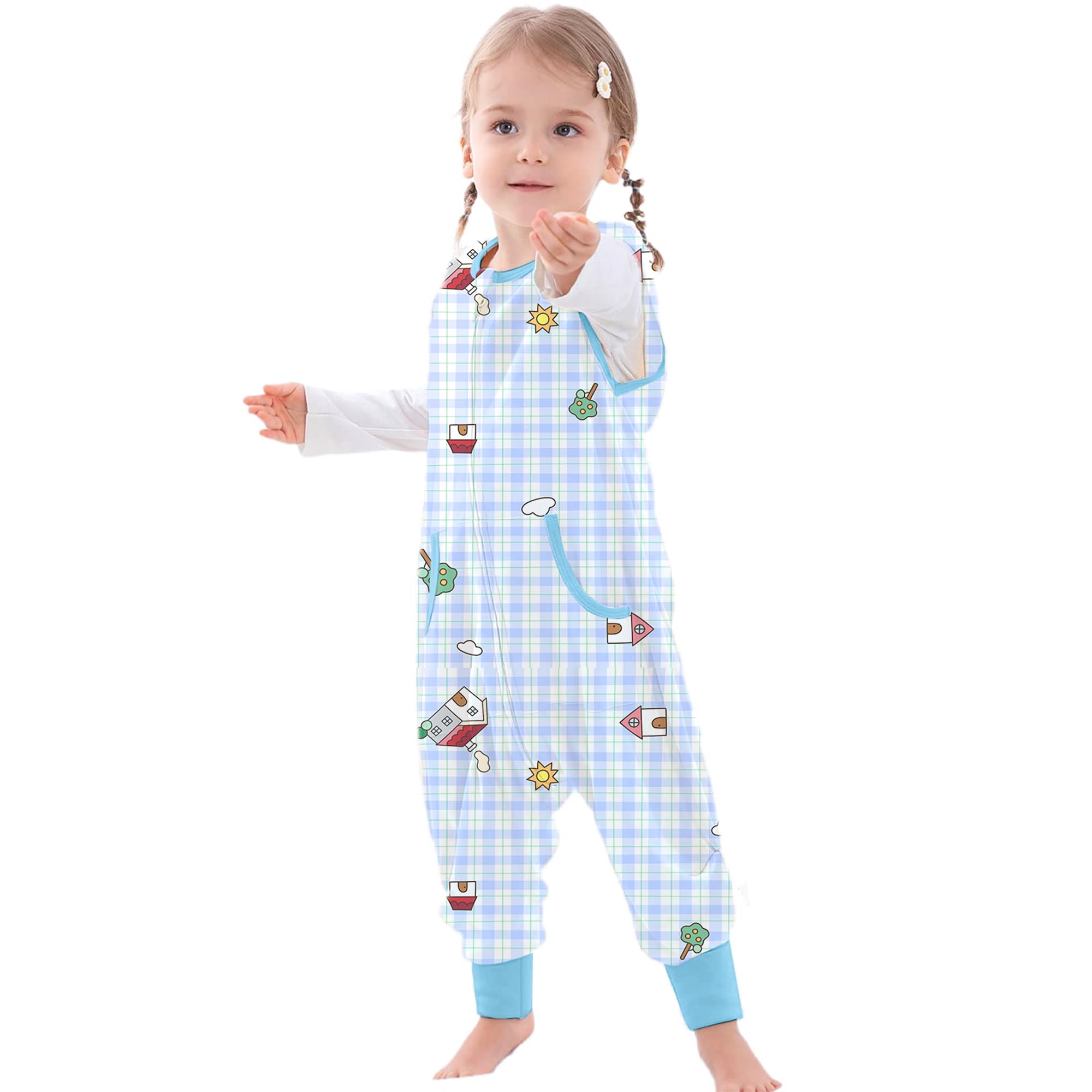 NOUJULOUN toddler-sleep-sack-legs-grow-with-child adapts as they grow taller.