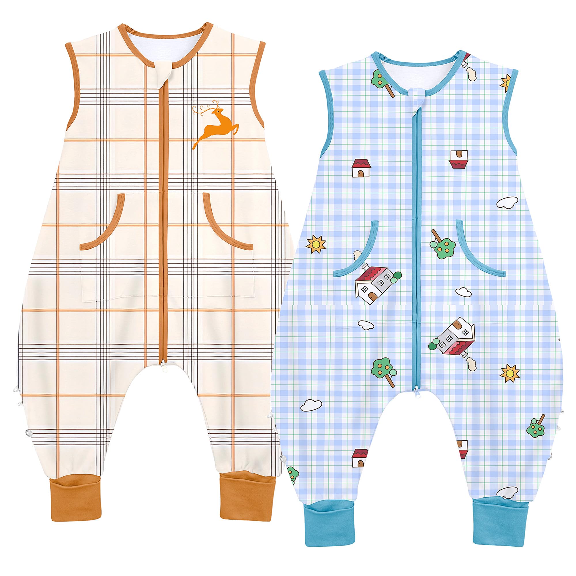 NOUJULOUN toddler-sleep-sack-legs-soft-knit-fabric offers gentle, breathable comfort for tender skin.
