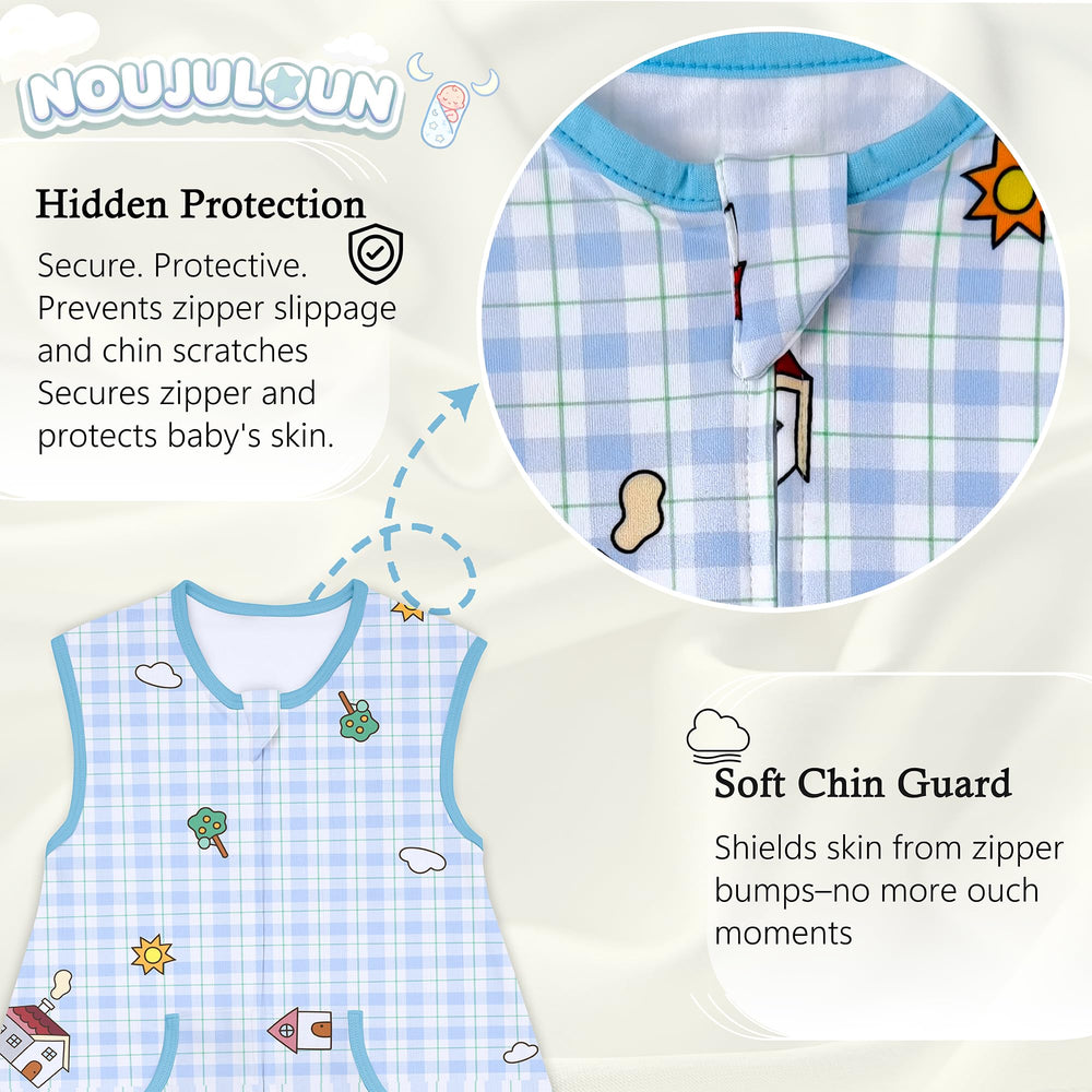 NOUJULOUN toddler-sleep-sack-legs-two-way-zipper enables quick night diaper changes.