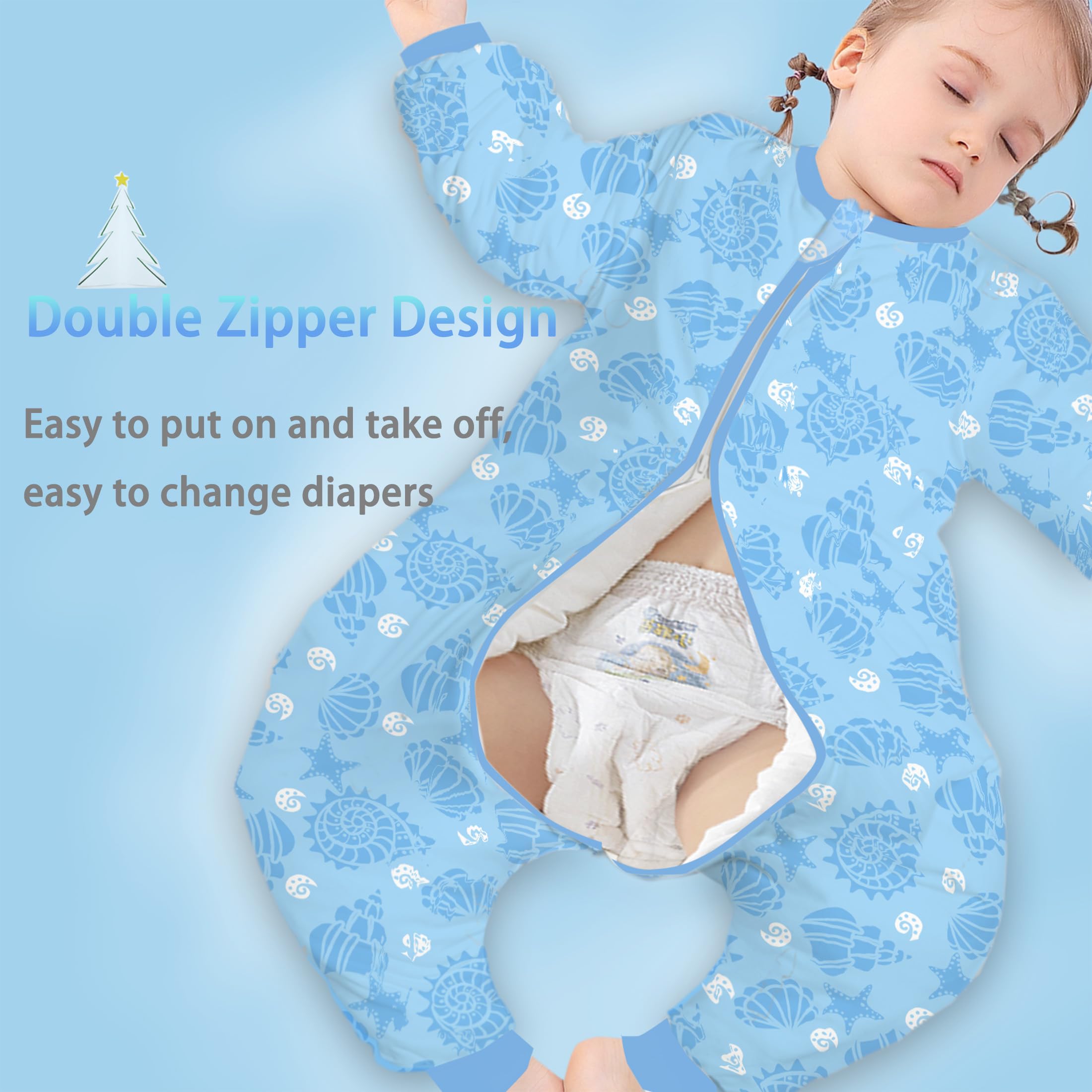 NOUJULOUN sleep sack sizes 9m-7y cover growing kids