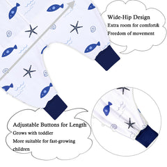 NOUJULOUN sleep sack with two-way zipper enables easy changes.
