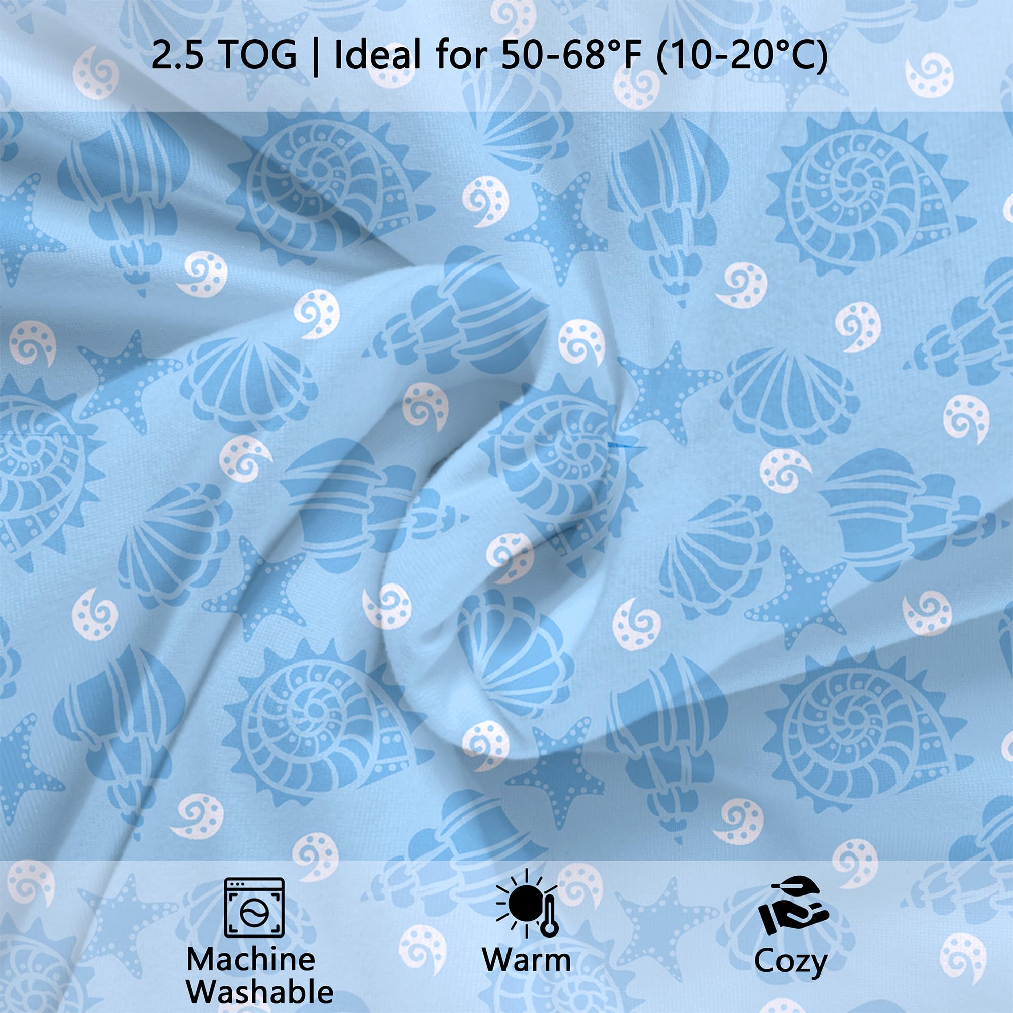 NOUJULOUN 2.5 tog winter sleep sack suits 60–70°F rooms