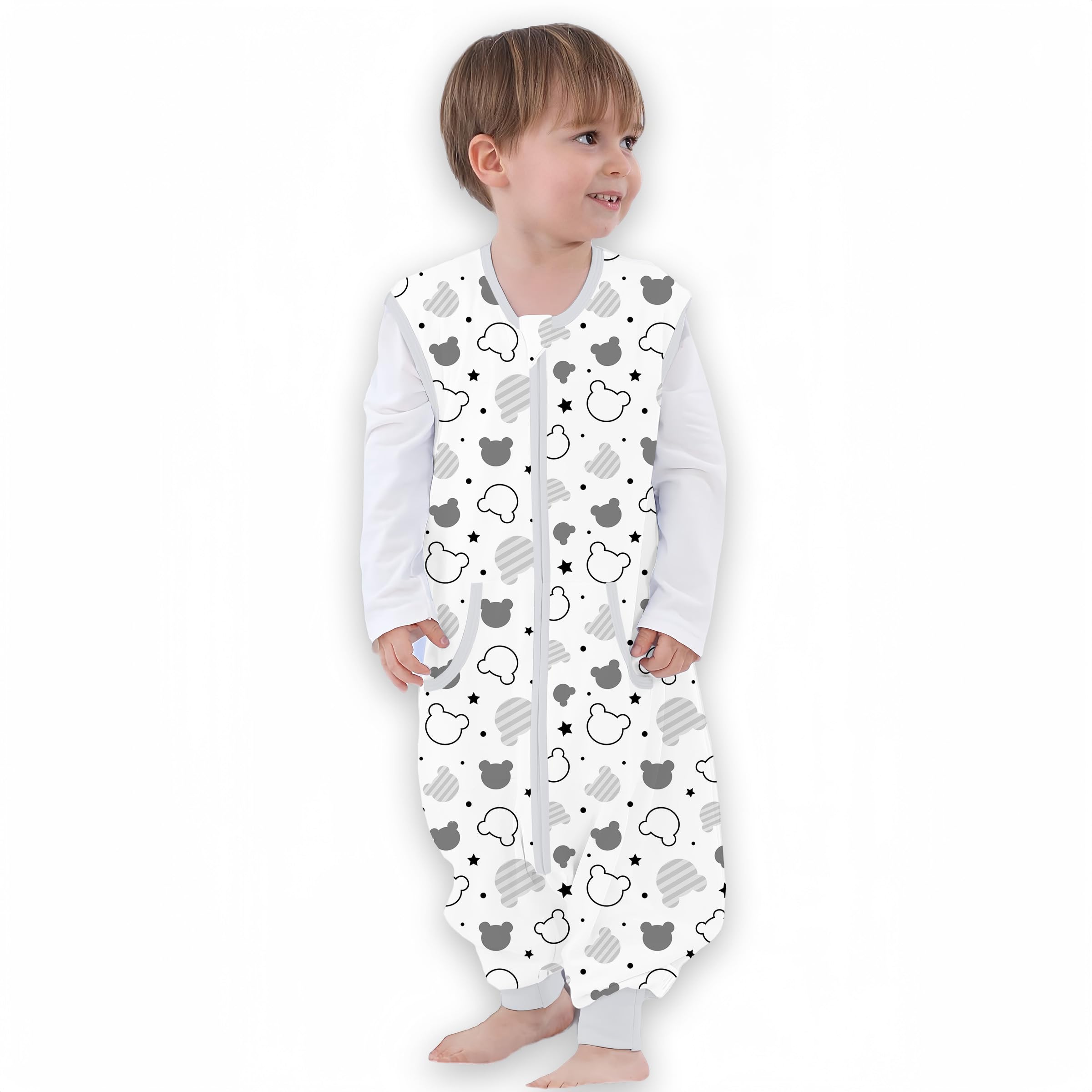 NOUJULOUN walker sleep sack with hip-free design supports mobility.