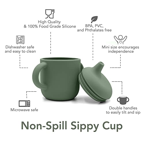 Noüka easy-grip double handles aid independent drinking.