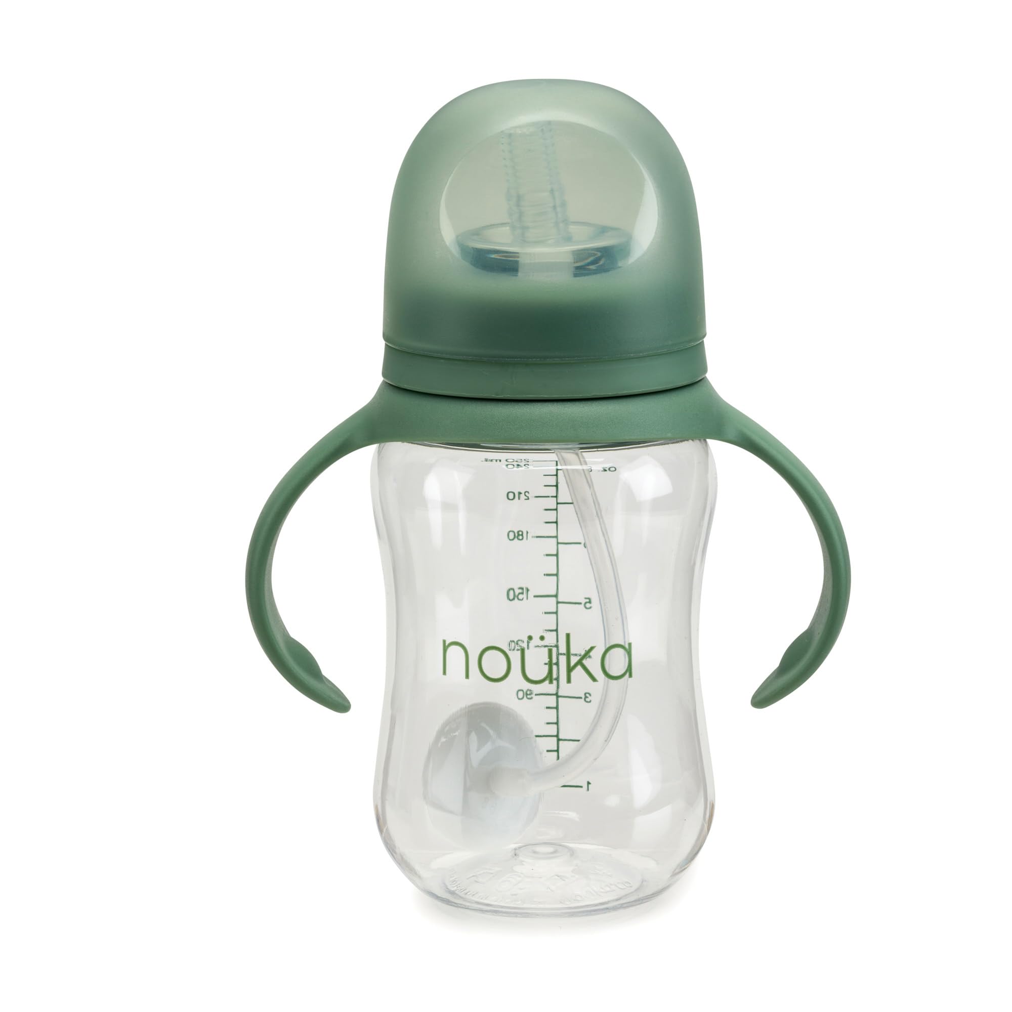 nouka sippy cup with weighted straw for steady sipping.