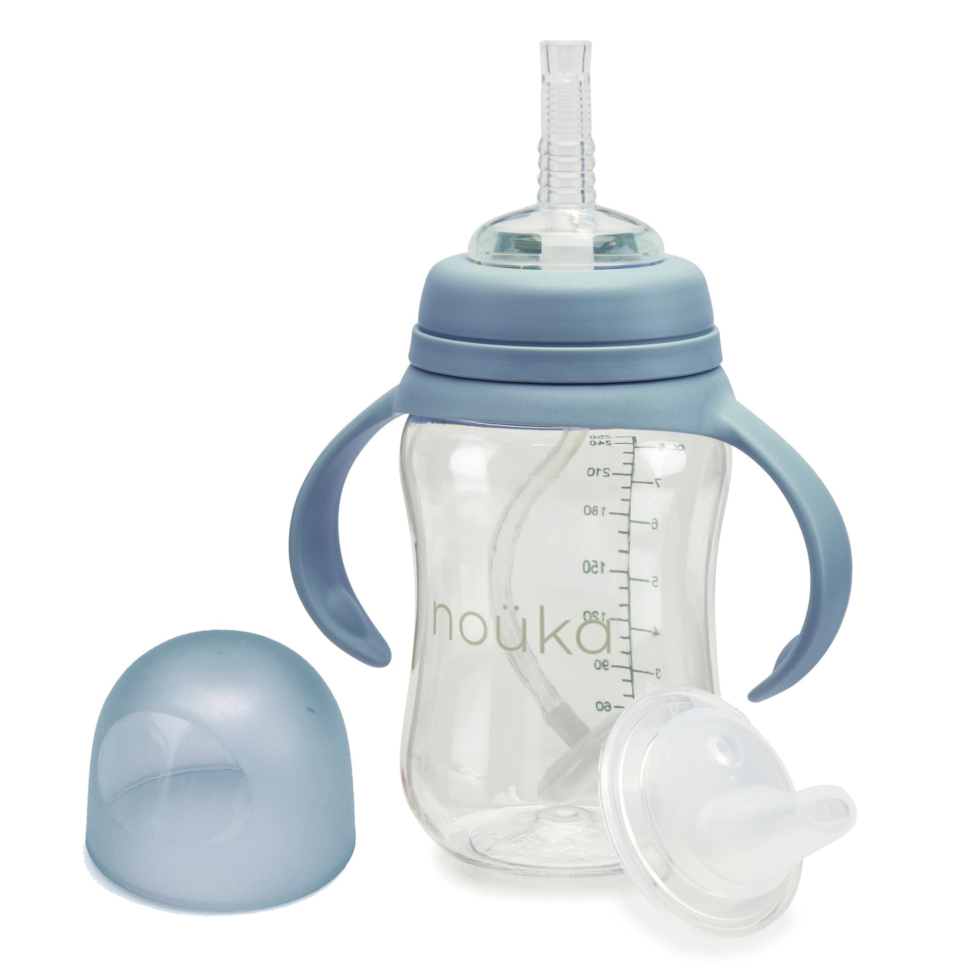 nouka Tritan transitional sippy cup with weighted straw for easy on-the-go sipping