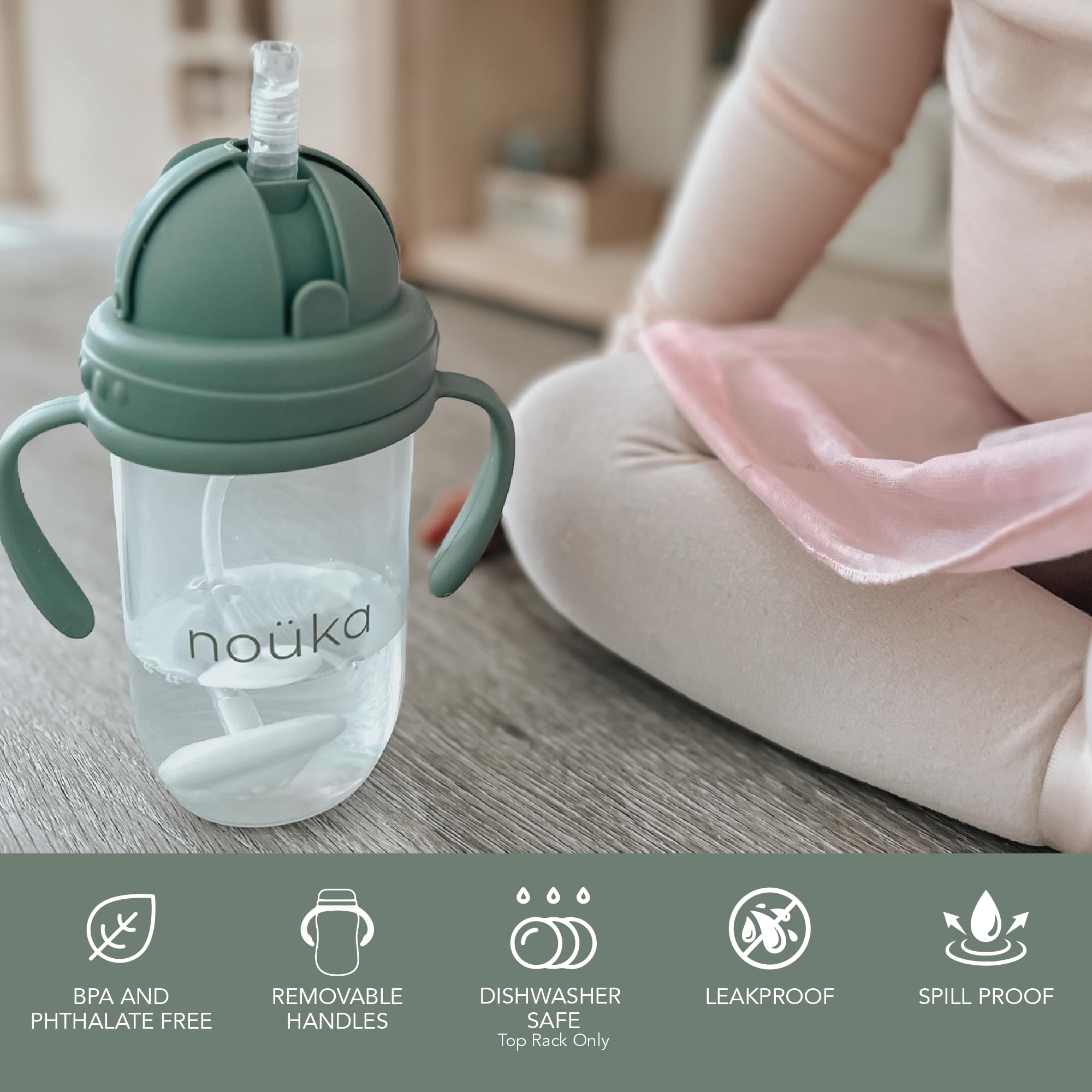 noüka weighted straw cup is dishwasher safe for quick cleaning