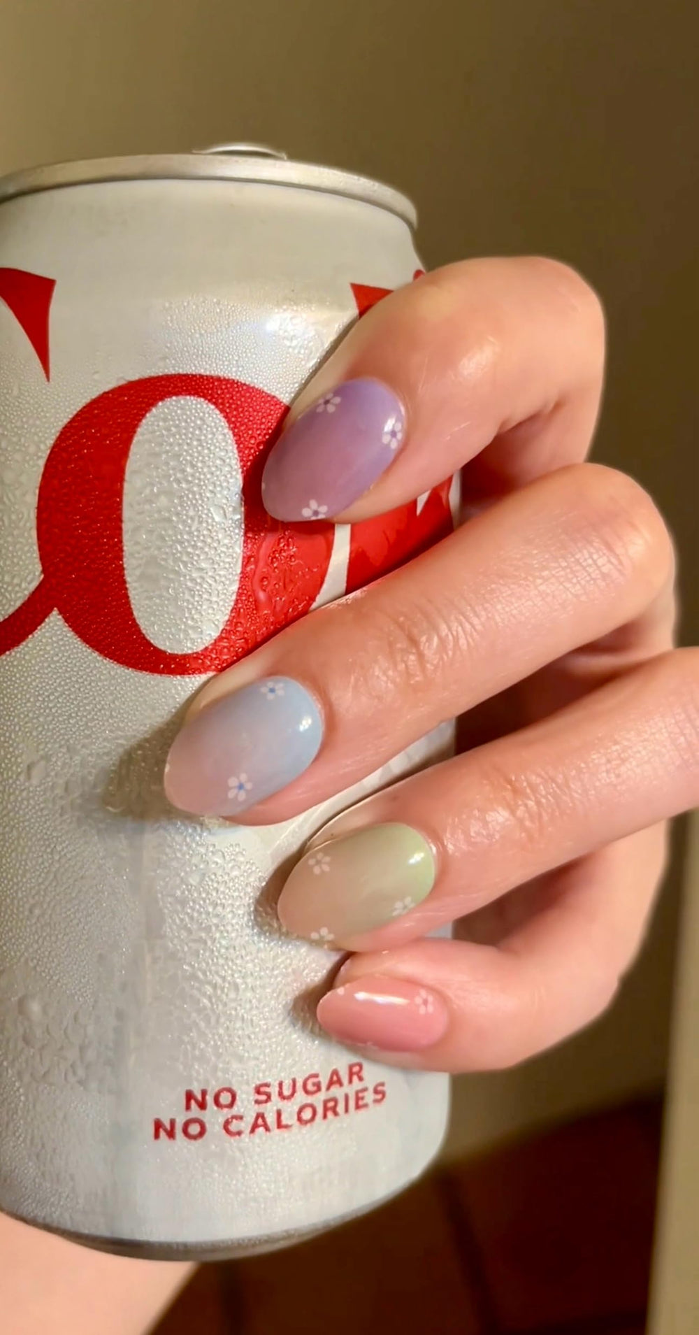 Nova Nails Flower Child styled finish on model for chic appearance