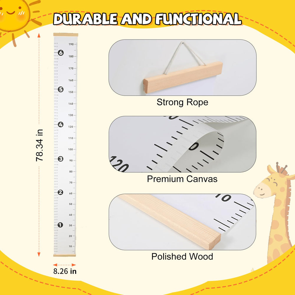 NOYOC removable height chart with easy-hang cord