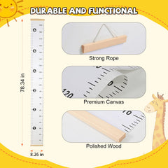 NOYOC removable height chart with easy-hang cord