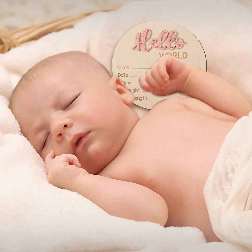 NQEUEPN Lightweight wood keepsake suitable for baby photos.